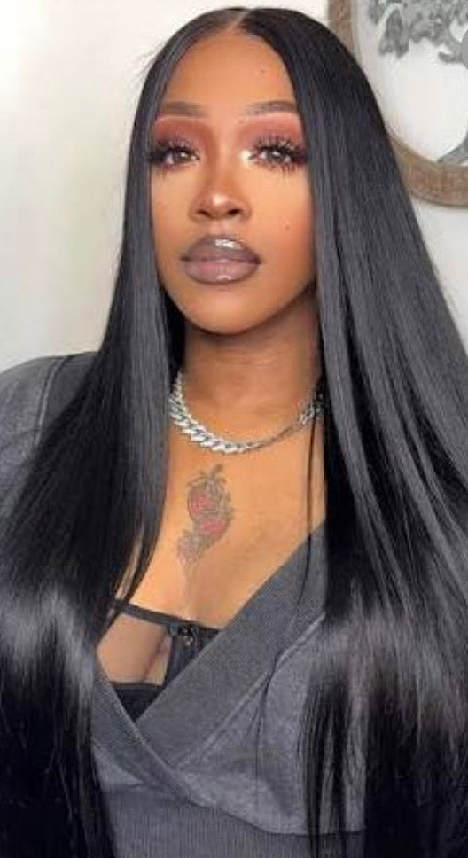 chy straight human 30”wig